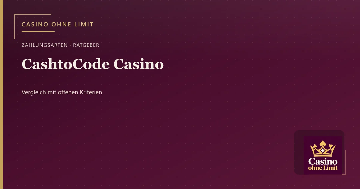 CashtoCode Casino – Illustration mit Logo von Casino ohne Limit