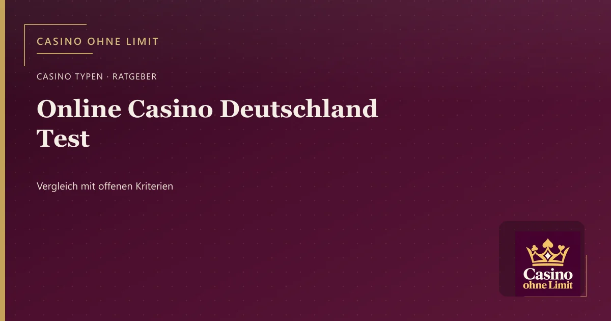 Online Casino Deutschland Test – Illustration mit Logo von Casino ohne Limit