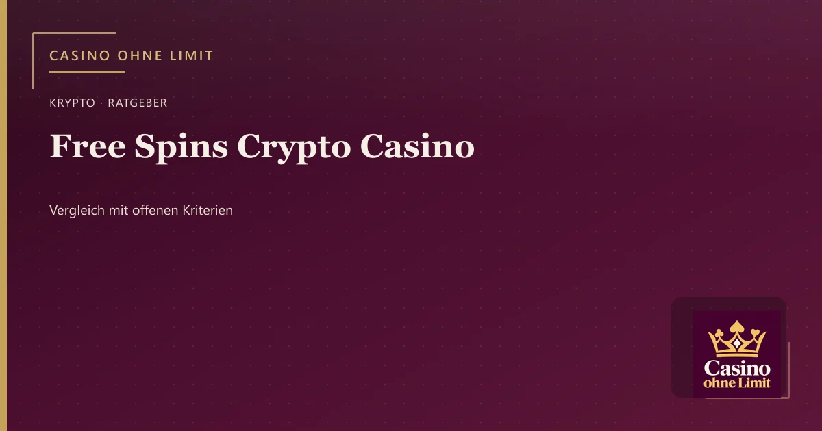 Free Spins Crypto Casino – Illustration mit Logo von Casino ohne Limit