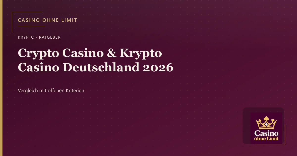 Crypto Casino & Krypto Casino Deutschland 2026 – Illustration mit Logo von Casino ohne Limit