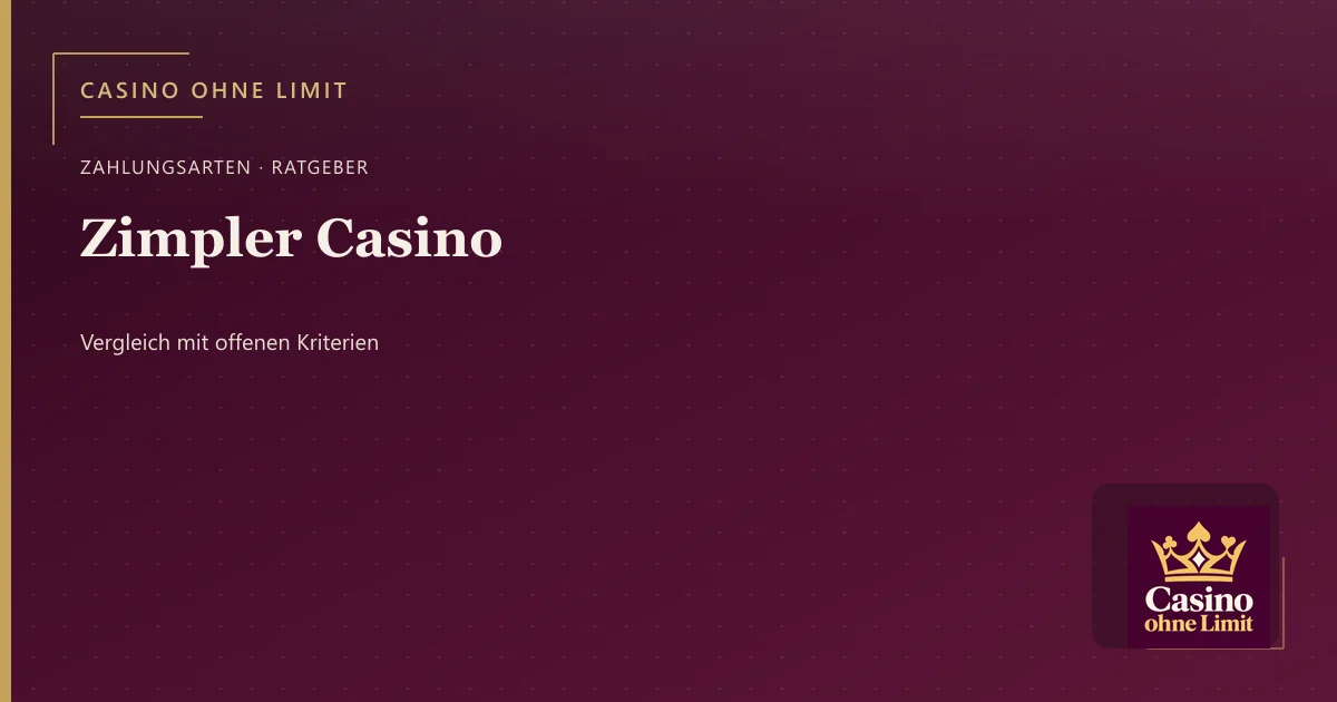 Zimpler Casino – Illustration mit Logo von Casino ohne Limit